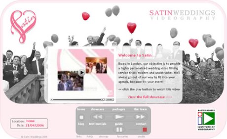 Satin Weddings home page